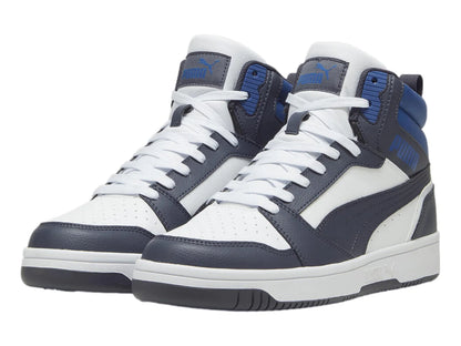 Tenis PUMA Rebound V6 Gris y Azul para Hombre
