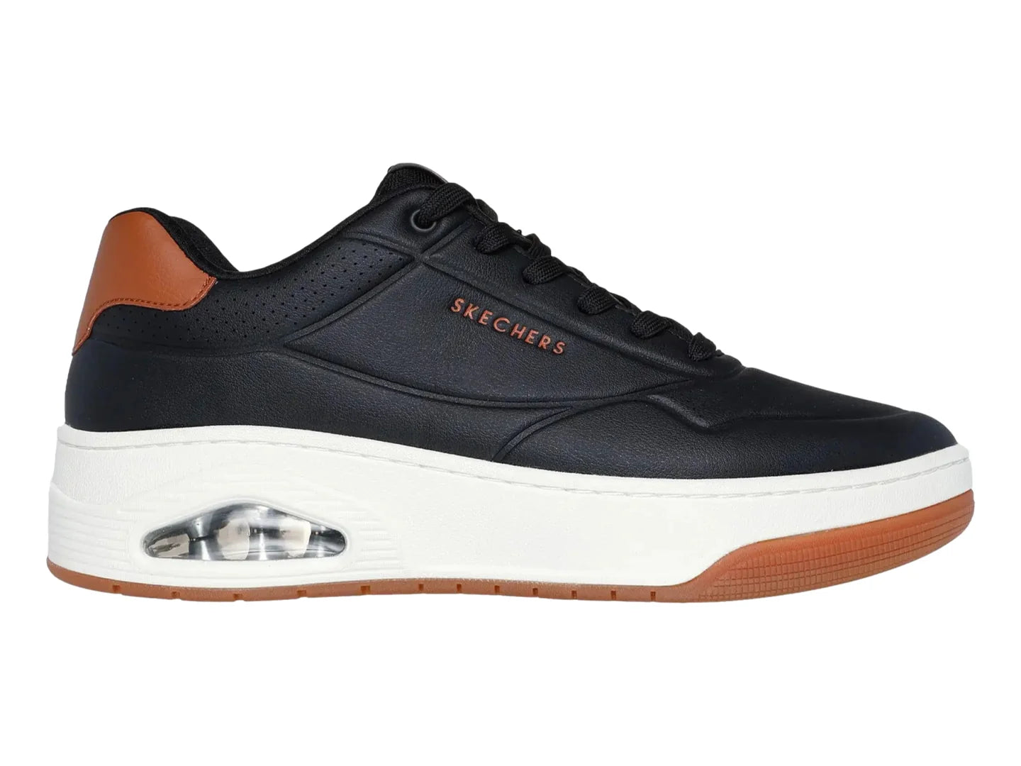 Tenis Skechers Uno Court Negro y Café para Hombre