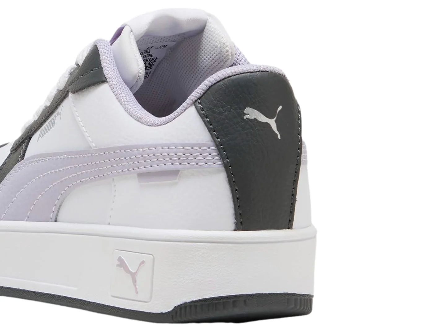 Tenis PUMA Carina Street Blanco y Lila para Niña