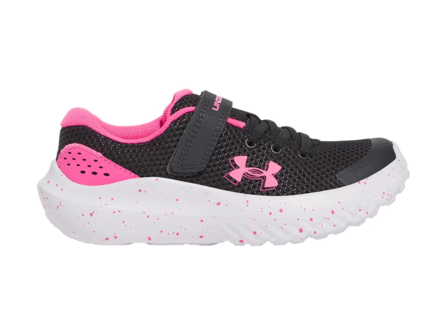 Tenis Under Armour GPS Surge 4 Negro con Rosa para Niña