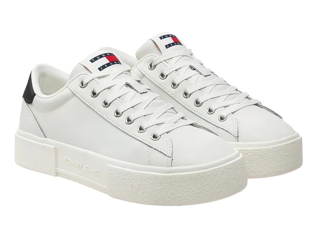 Tenis Tommy Hilfiger Foxing Flatform Blancos para Mujer
