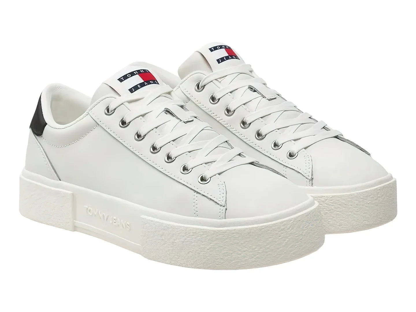 Tenis Tommy Hilfiger Foxing Flatform Blancos para Mujer