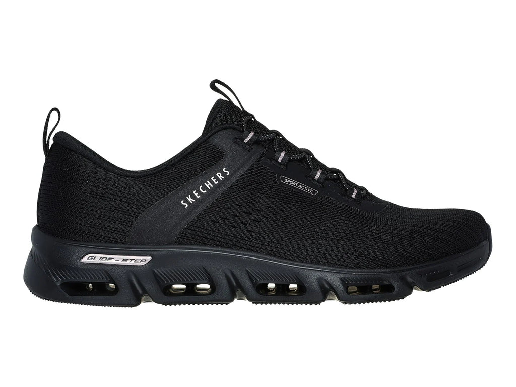Tenis Skechers Glide Step Gratify Negro con Oro para Mujer