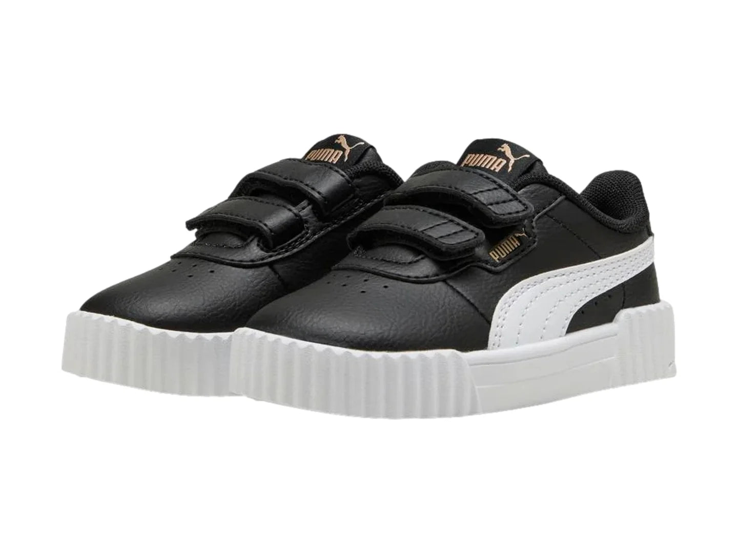 Tenis Puma Carina 30 V Negro y Blanco para Niño
