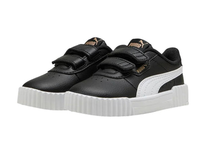 Tenis Puma Carina 30 V Negro y Blanco para Niño