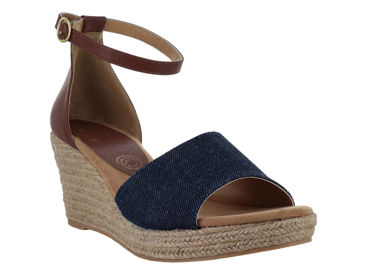 Sandalias Luna Rosa Mezclilla y Tan para Mujer