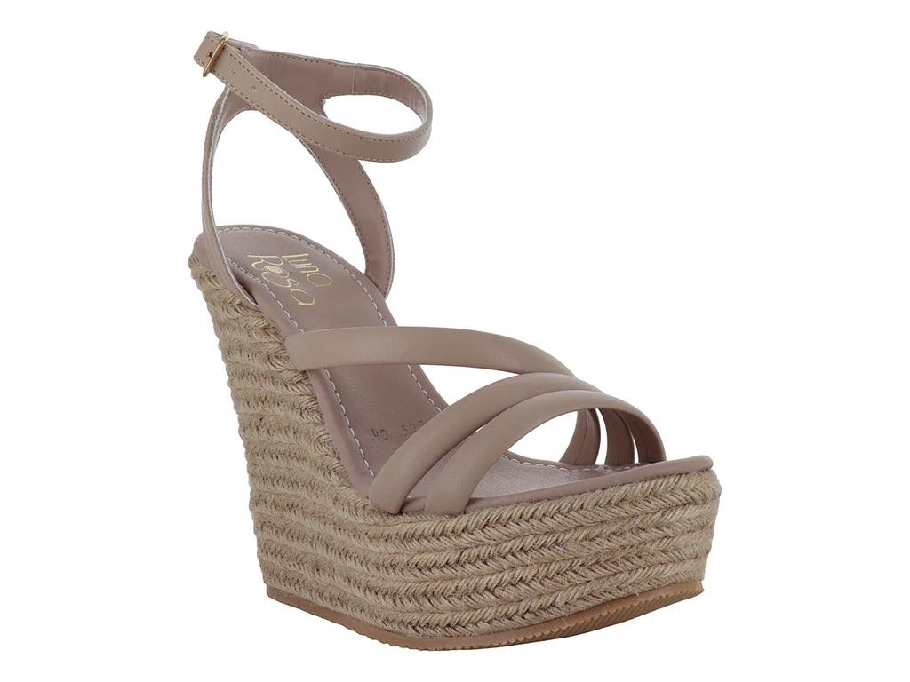 Sandalias Luna Rosa Plataforma Color Maquillaje para Mujer
