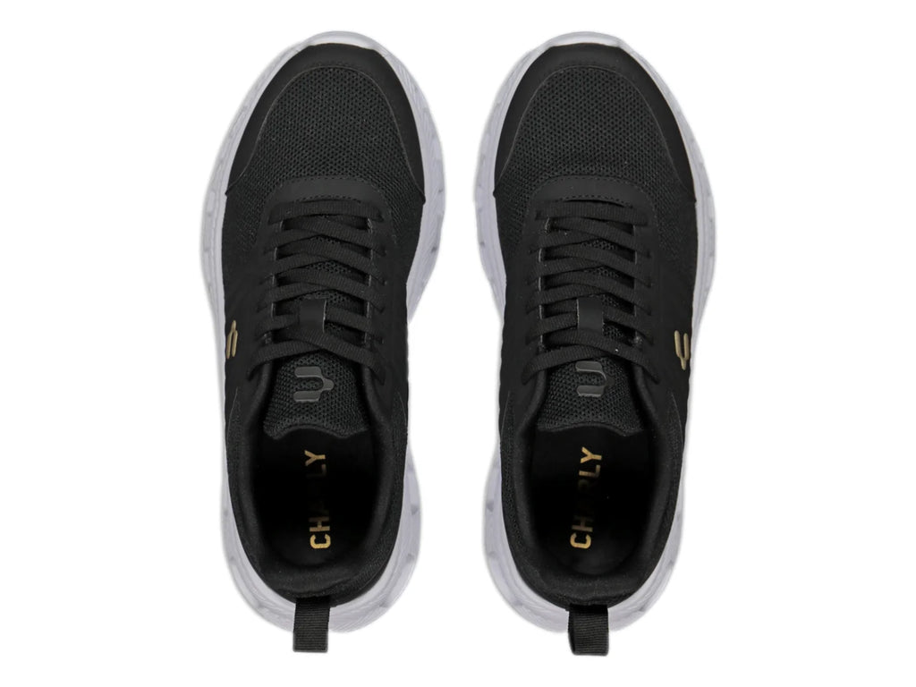 Tenis Charly Light Sport Negro y Dorado para Mujer
