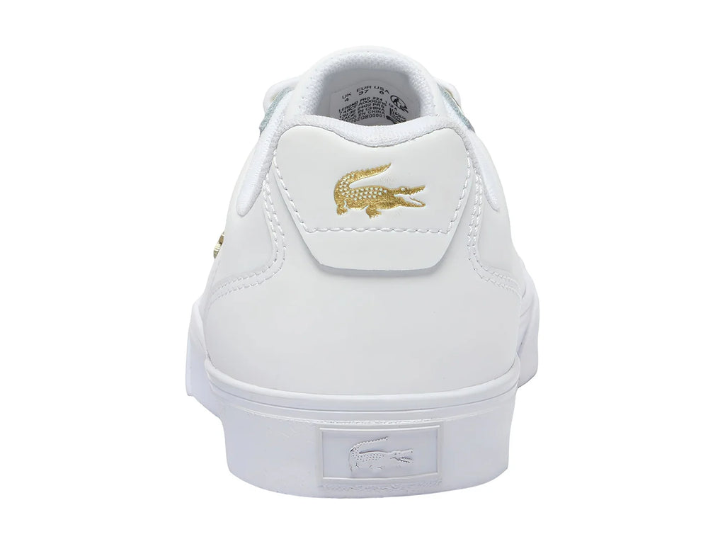 Tenis Lacoste Lerond Pro Blanco y Dorado para Mujer
