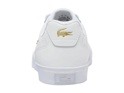 Tenis Lacoste Lerond Pro Blanco y Dorado para Mujer