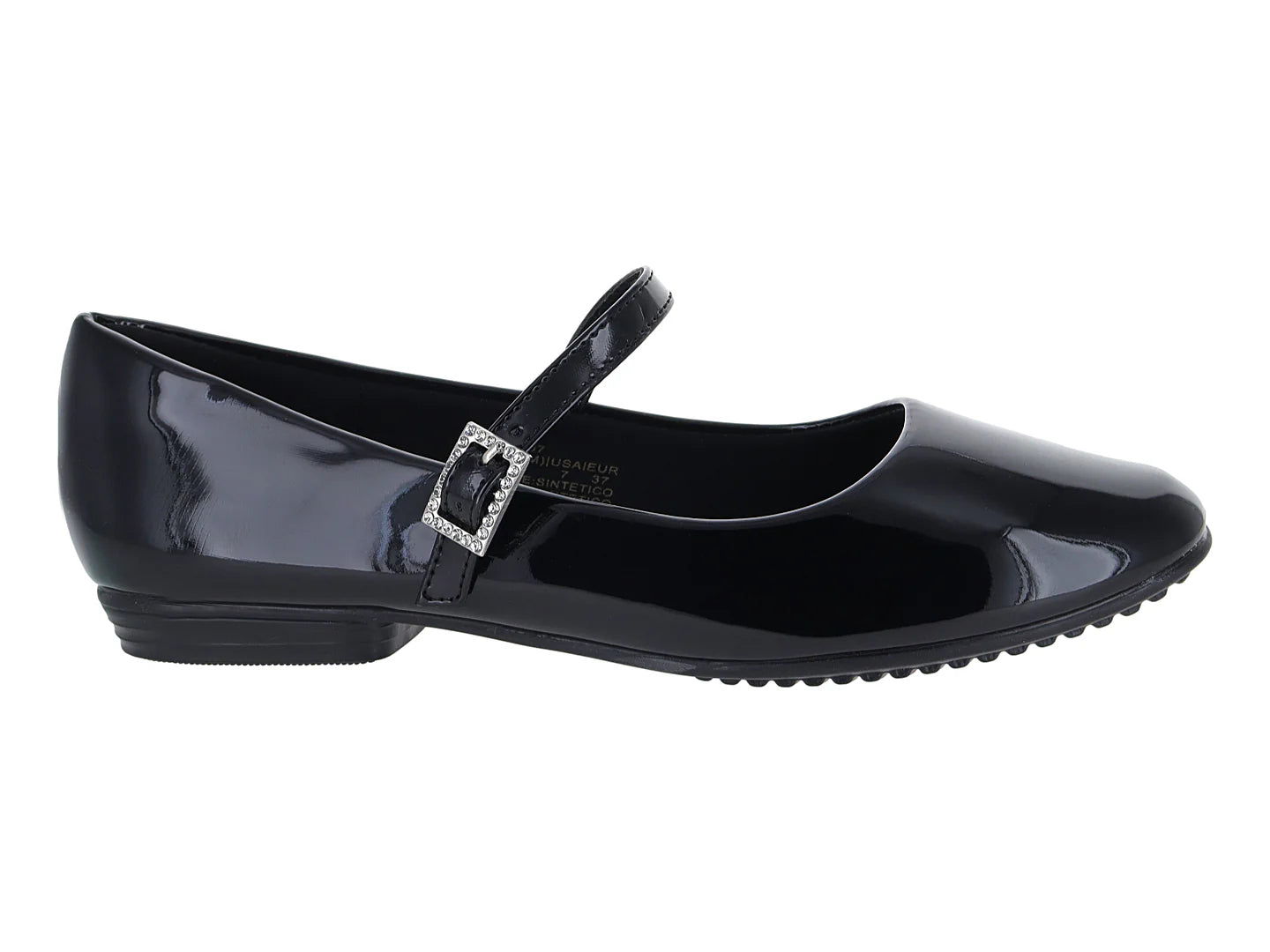 Zapatos Planos Ballerina Negro Charol ROZE para Mujer
