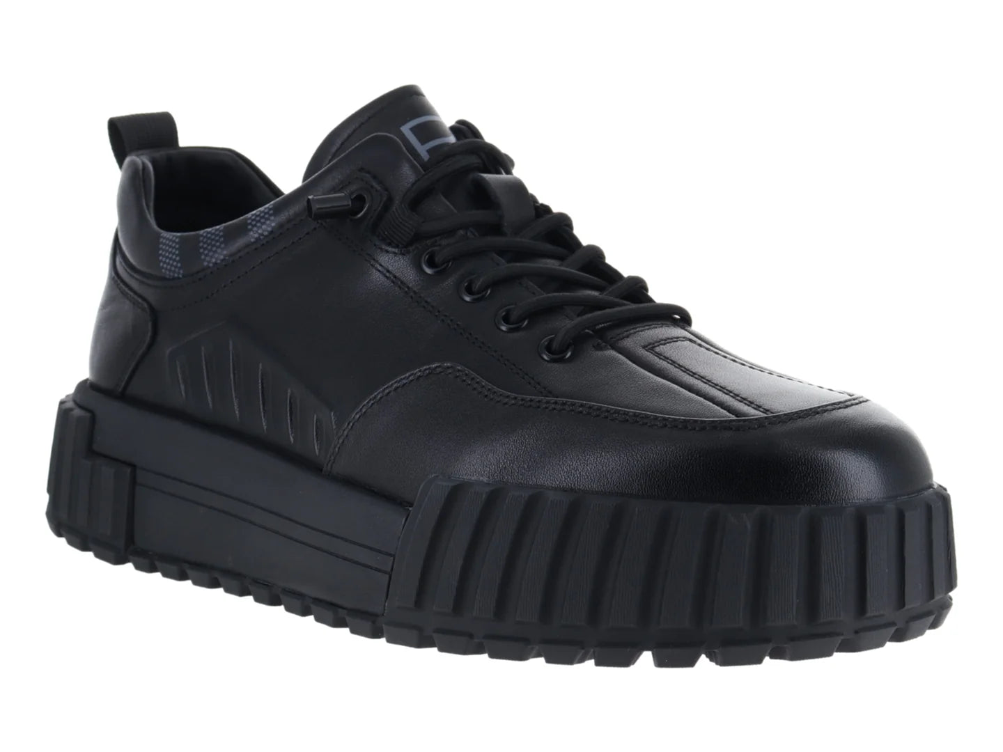 Tenis Buenissimo Negros de Piel para Hombre