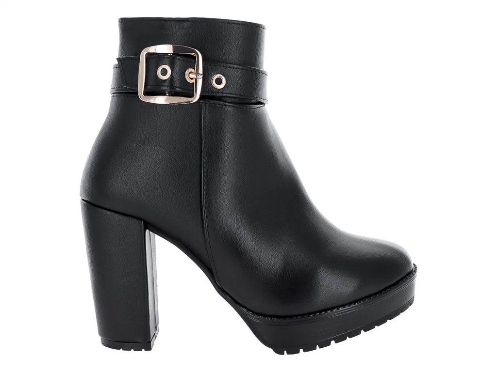 Botines Luna Rosa Negros para Mujer