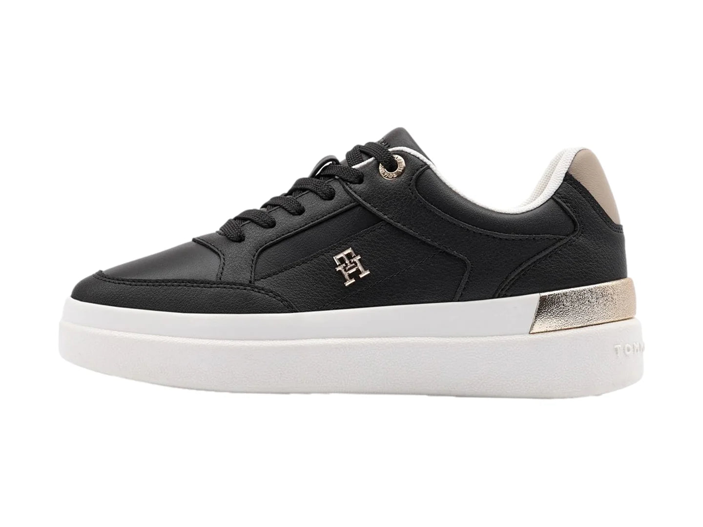 Tenis Tommy Hilfiger Court Negro para Mujer