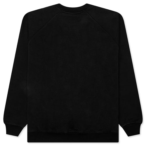 Blob Logo Crew Neck Sweatshirt Washed Black