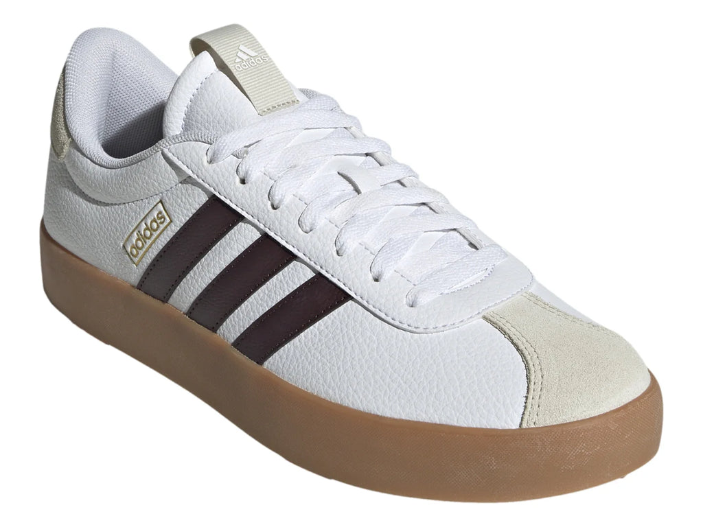Tenis Adidas VL Court 30 Blanco y Café para Hombre