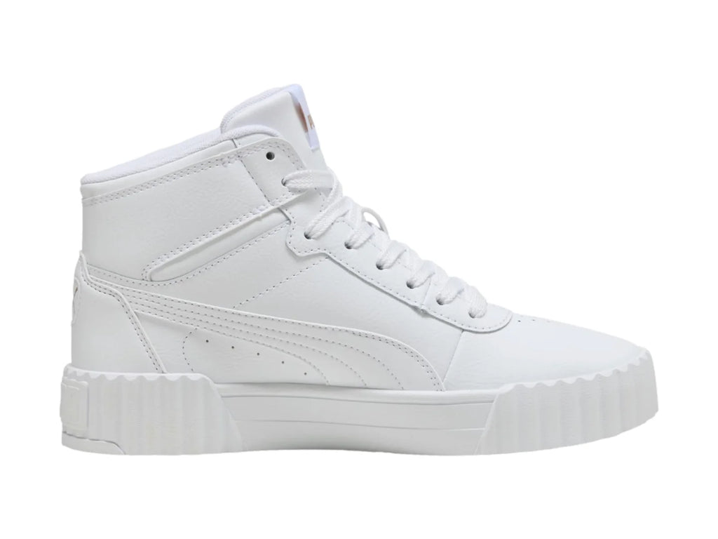Tenis Puma Carina 30 Blanco y Oro para Mujer