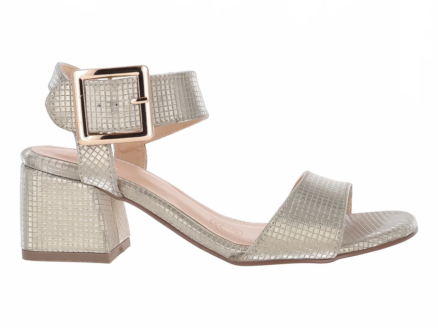 Sandalias de Tacón Luna Rosa Color Oro para Mujer