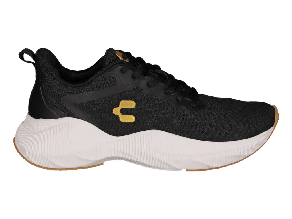 Tenis Charly Negro con Oro para Mujer