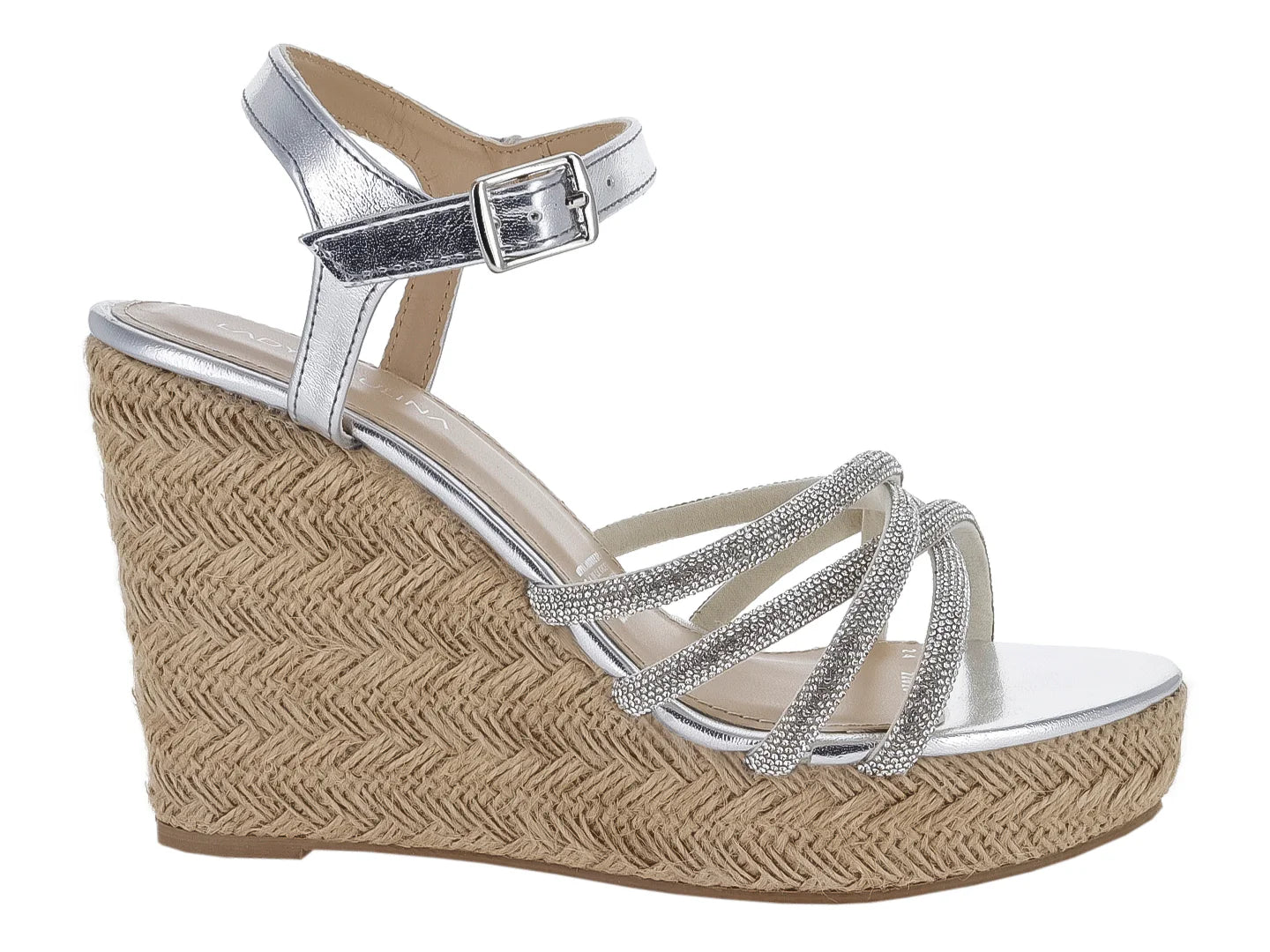 Sandalias Lady Paulina Plata para Mujer