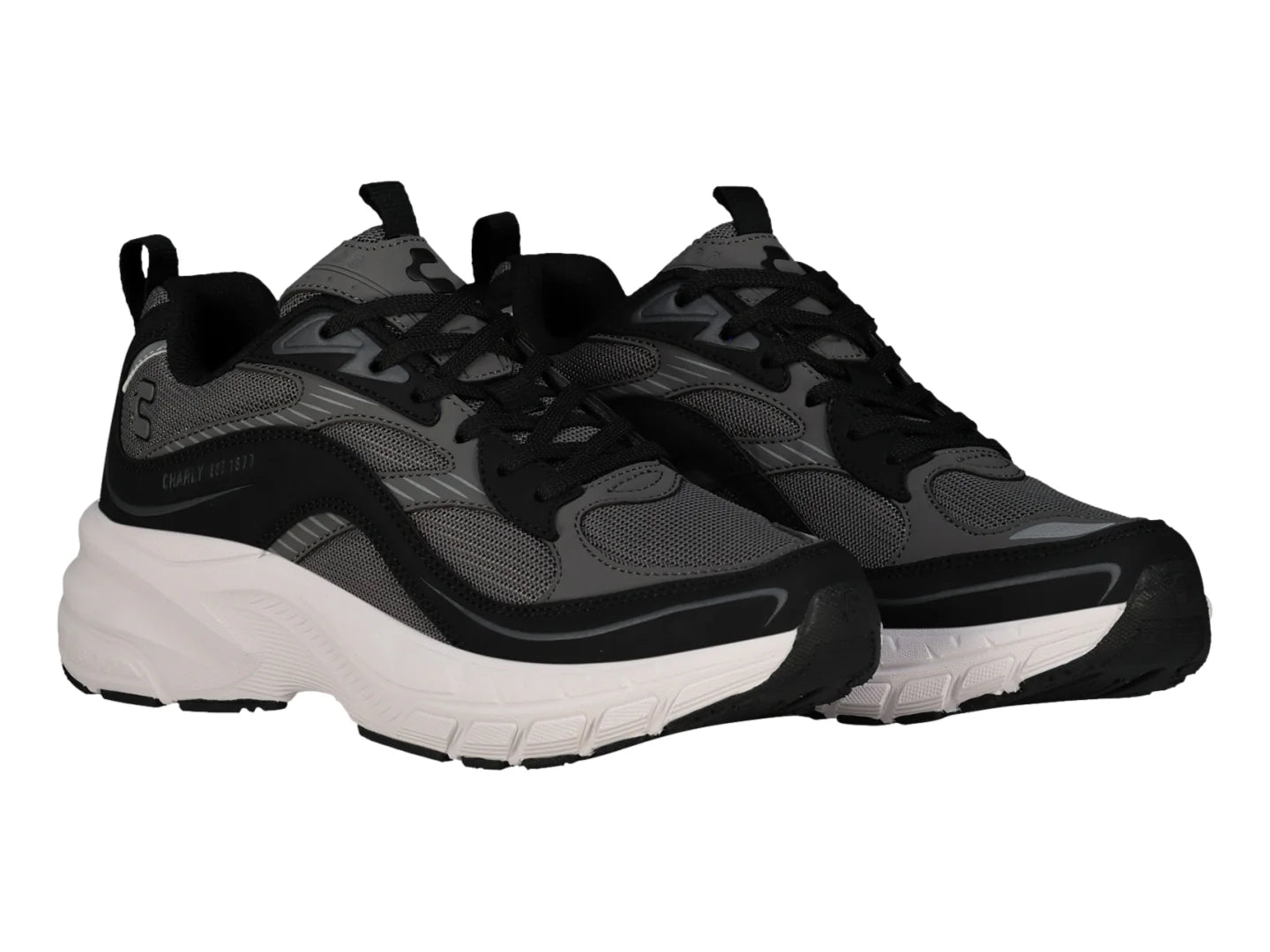Tenis Charly Fashion Sport Negro y Blanco para Hombre