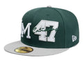 Gorra New Era 59Fifty Dual Logo Verde Oscuro para Hombre