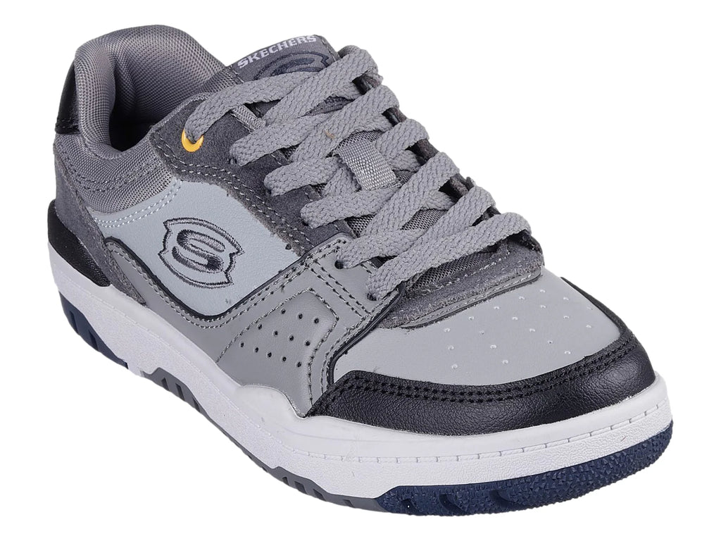Tenis Skechers Street B Gris y Negro para Niño