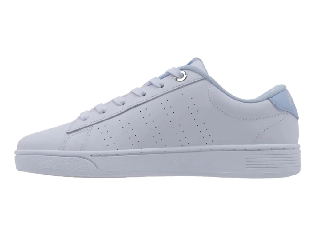 Tenis K Swiss Court Blanco con Azul para Mujer