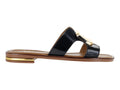 Sandalias Luna Rosa Charol Negro para Mujer