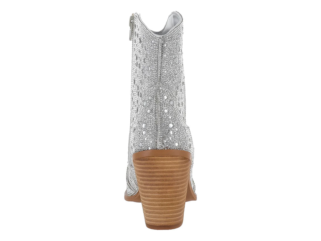 Botines Madden Girl Plata con Pedrería para Mujer