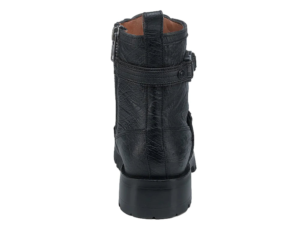 Botas Cuadra de Avestruz Negro para Hombre