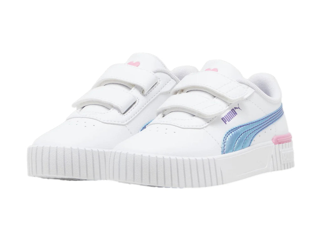 Tenis PUMA Carina 20 Bouncy Sky Blanco y Lavanda para Niña