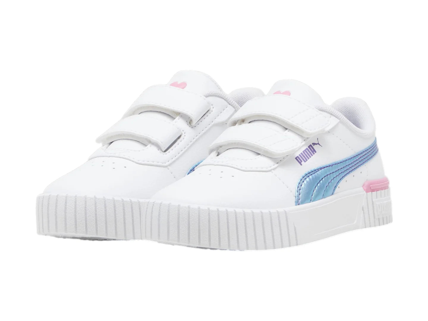 Tenis PUMA Carina 20 Bouncy Sky Blanco y Lavanda para Niña