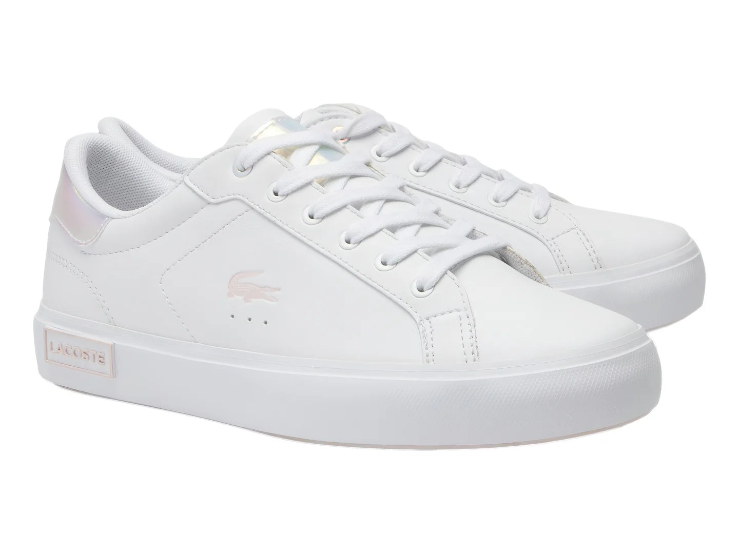 Tenis Lacoste Powercourt Blanco y Rosa para Niña