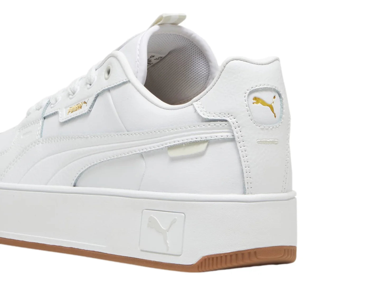 Tenis PUMA Carina Street Lux Blanco y Oro para Mujer