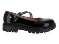 Zapatos Escolares Elefante de Charol Negro para Niña