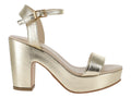 Sandalias de Tacón Luna Rosa Color Oro para Mujer