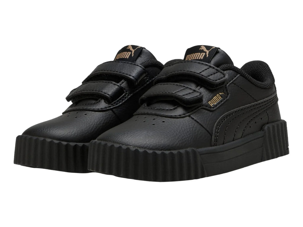 Tenis PUMA Carina 30 Negro y Oro para Niño