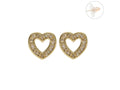 Aretes ROZE Corazón Dorado para Mujer