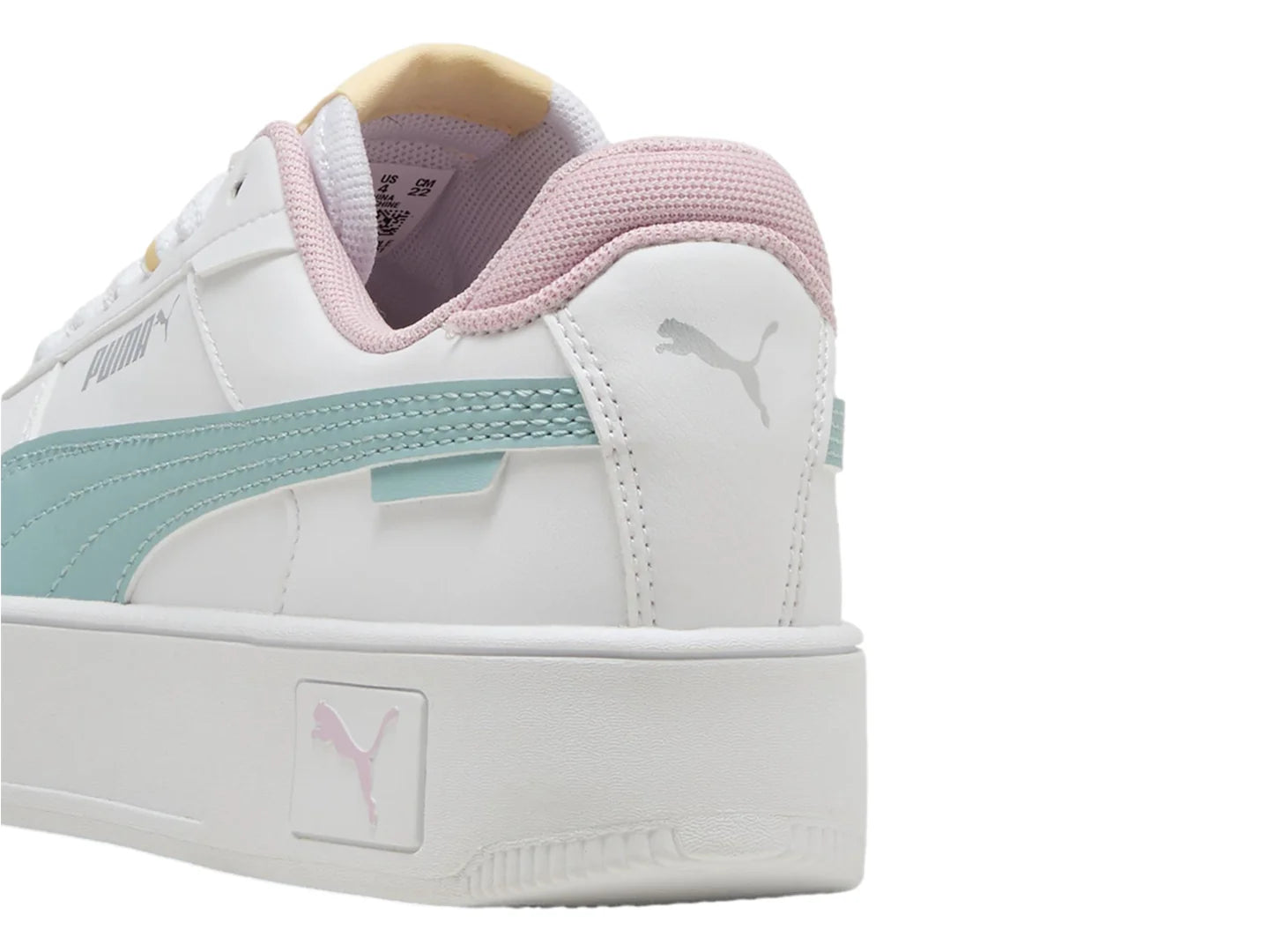 Tenis PUMA Carina Street Lacey Blanco Menta y Rosa para Niña