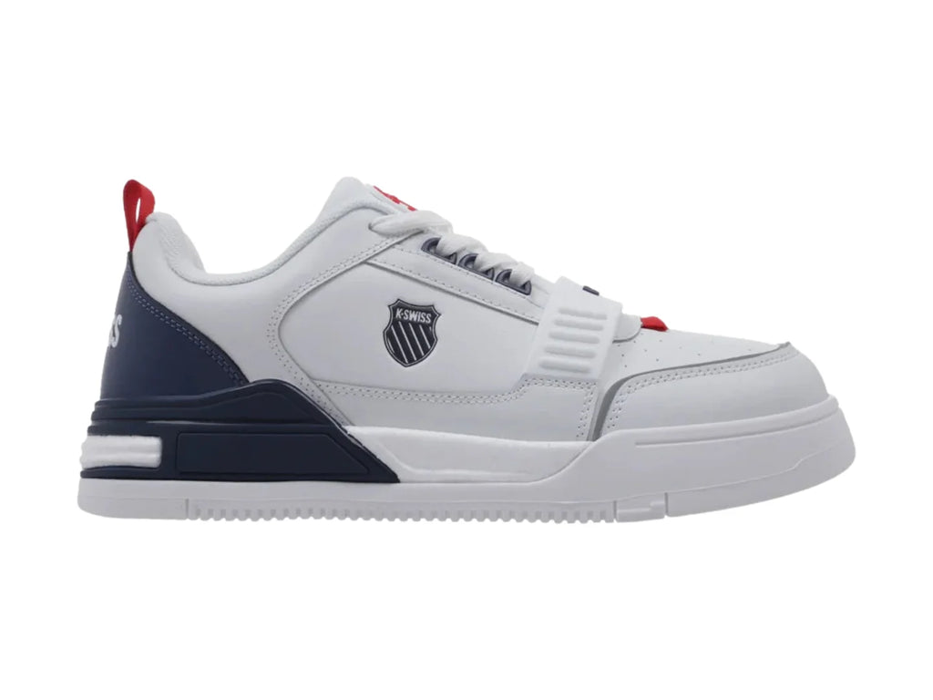 Tenis K Swiss Fonte Blanco Azul Marino y Rojo para Hombre