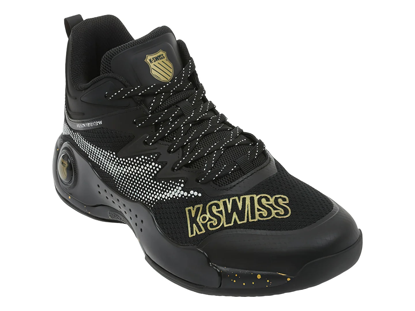 Tenis K SWISS Overtime Negro con Dorado para Hombre