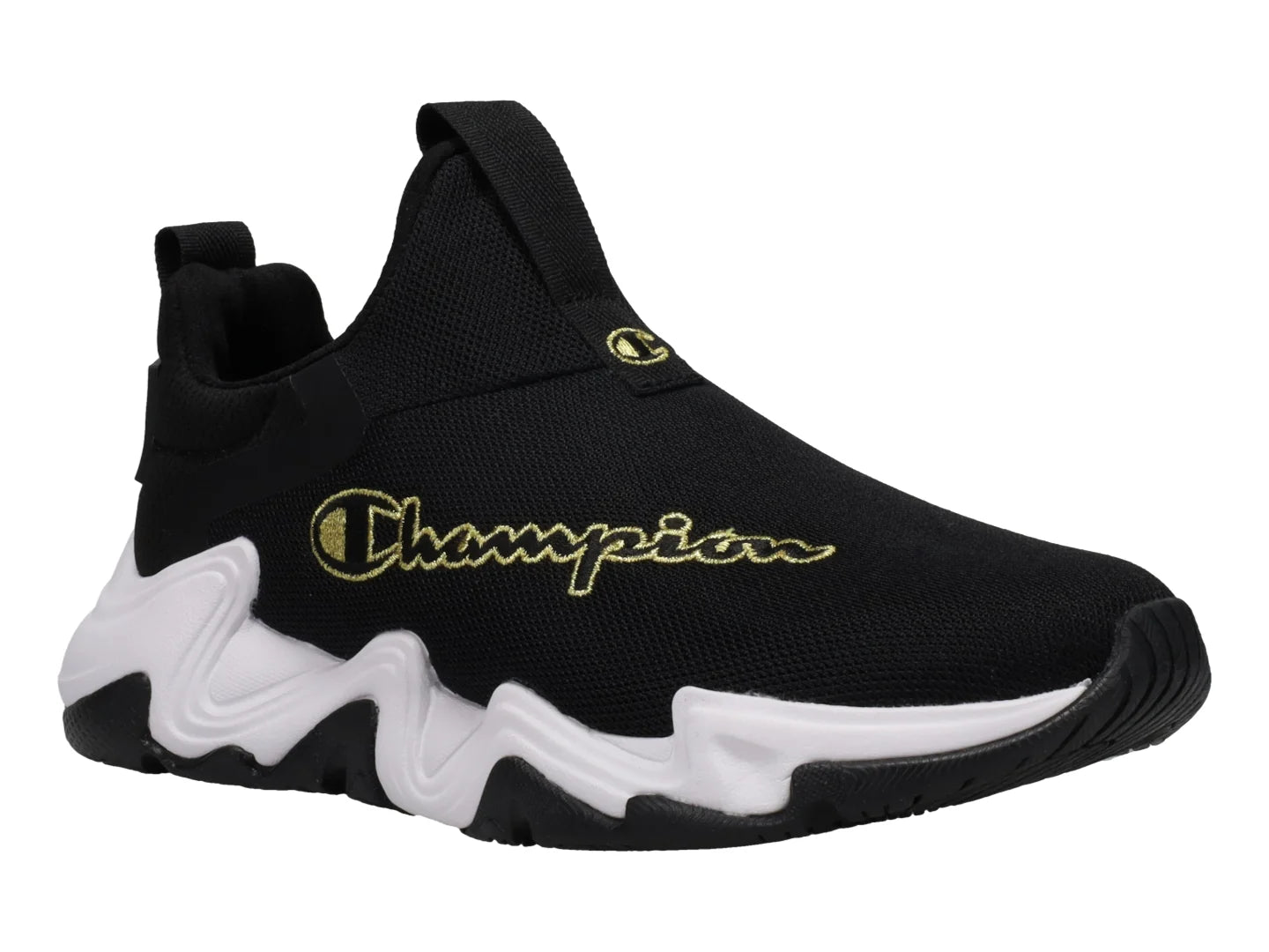 Tenis Champion Hyper Apex Negro y Oro para Mujer