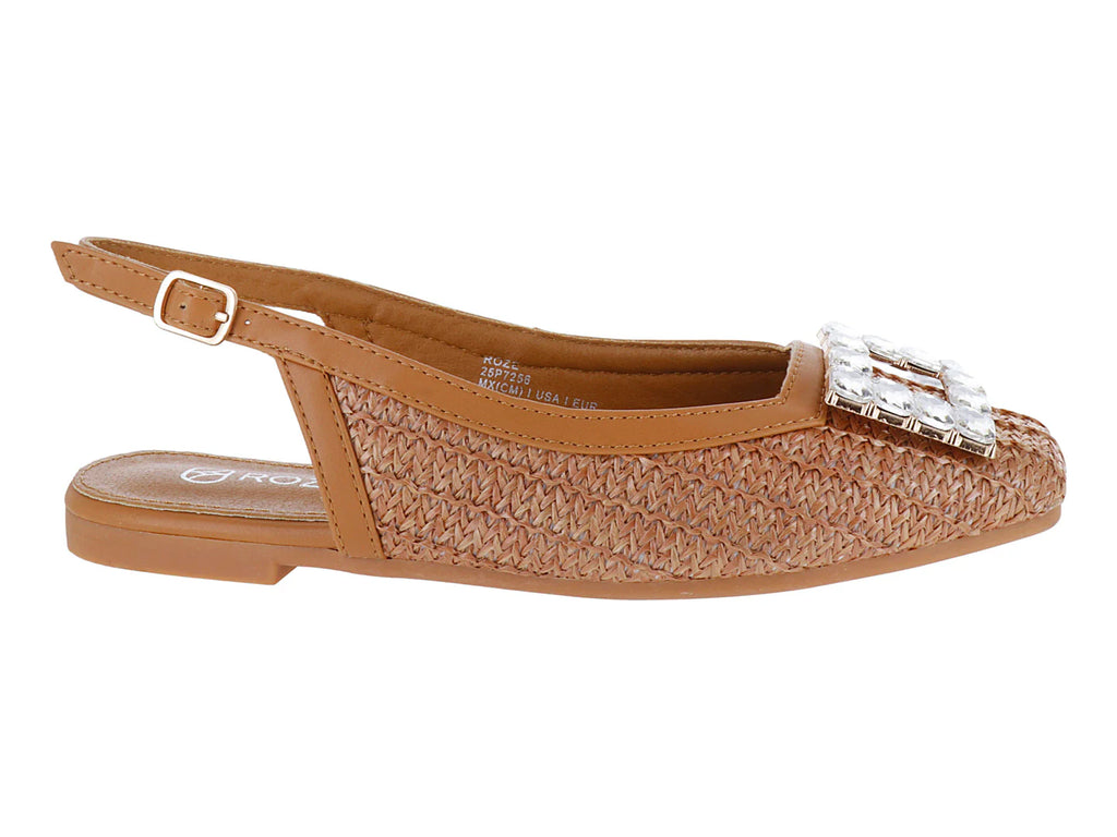 Zapatos Flats ROZE Color Camel para Mujer