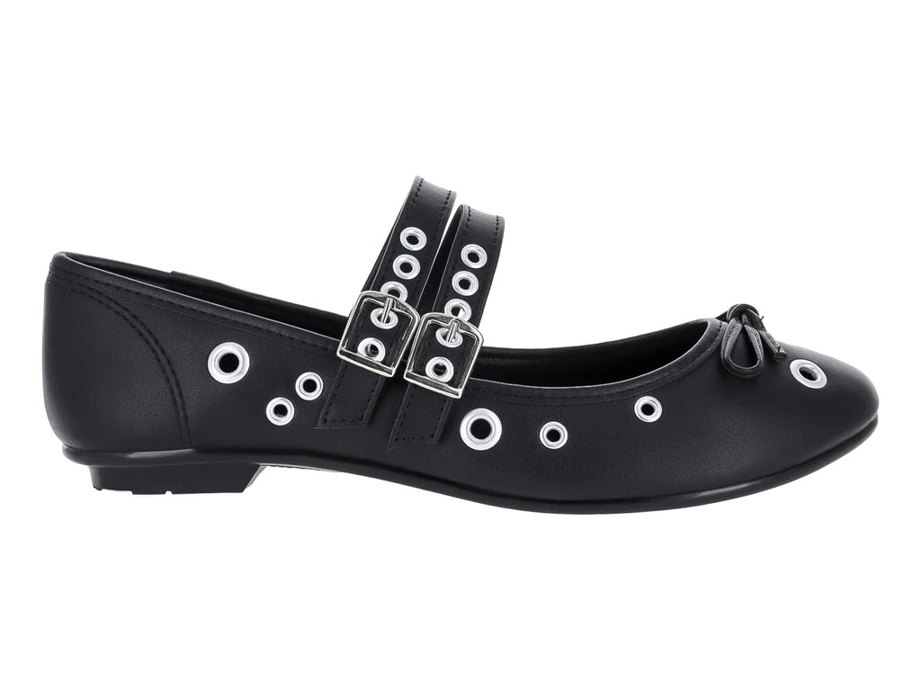 Zapatos Flats Moleca Negros para Mujer