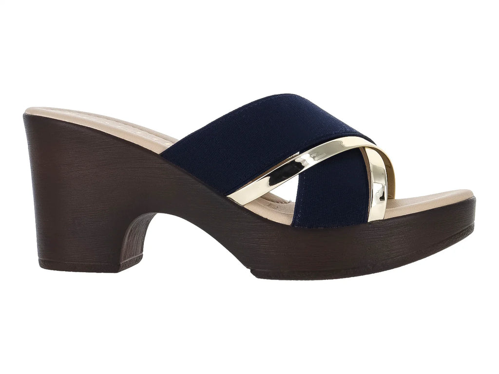 Sandalias de Cuña Paulie Azul Marino para Mujer