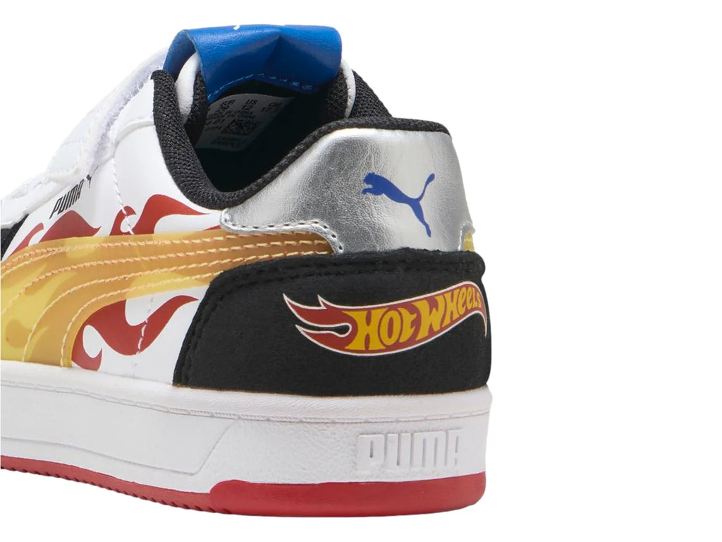 Tenis PUMA Caven 20 Hot Wheels Negro y Rojo para Niño