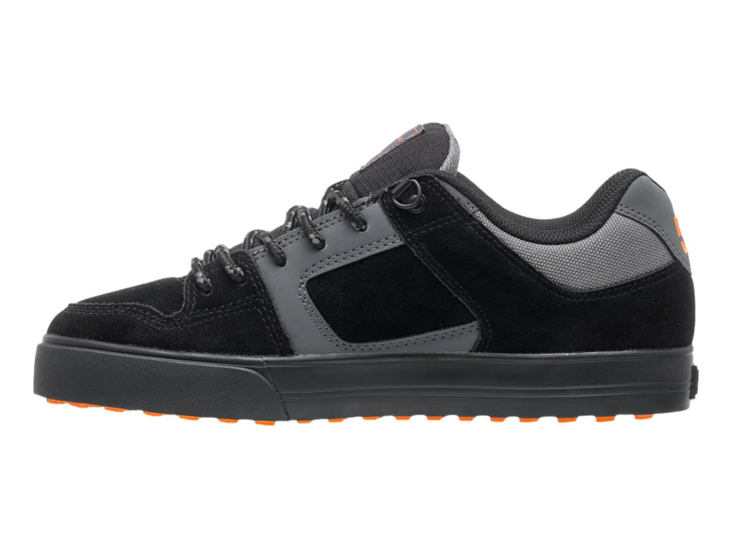 Tenis DC Shoes Pure WNT Gris Negro y Naranja para Hombre