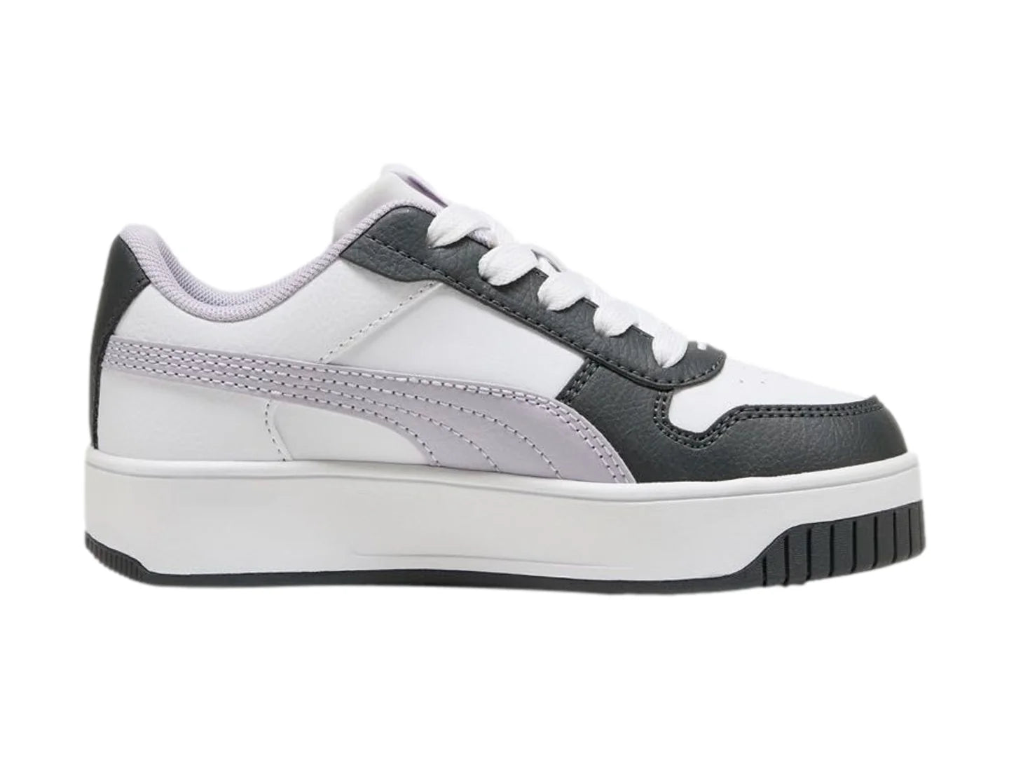Tenis PUMA Carina Street Blanco y Lila para Niña
