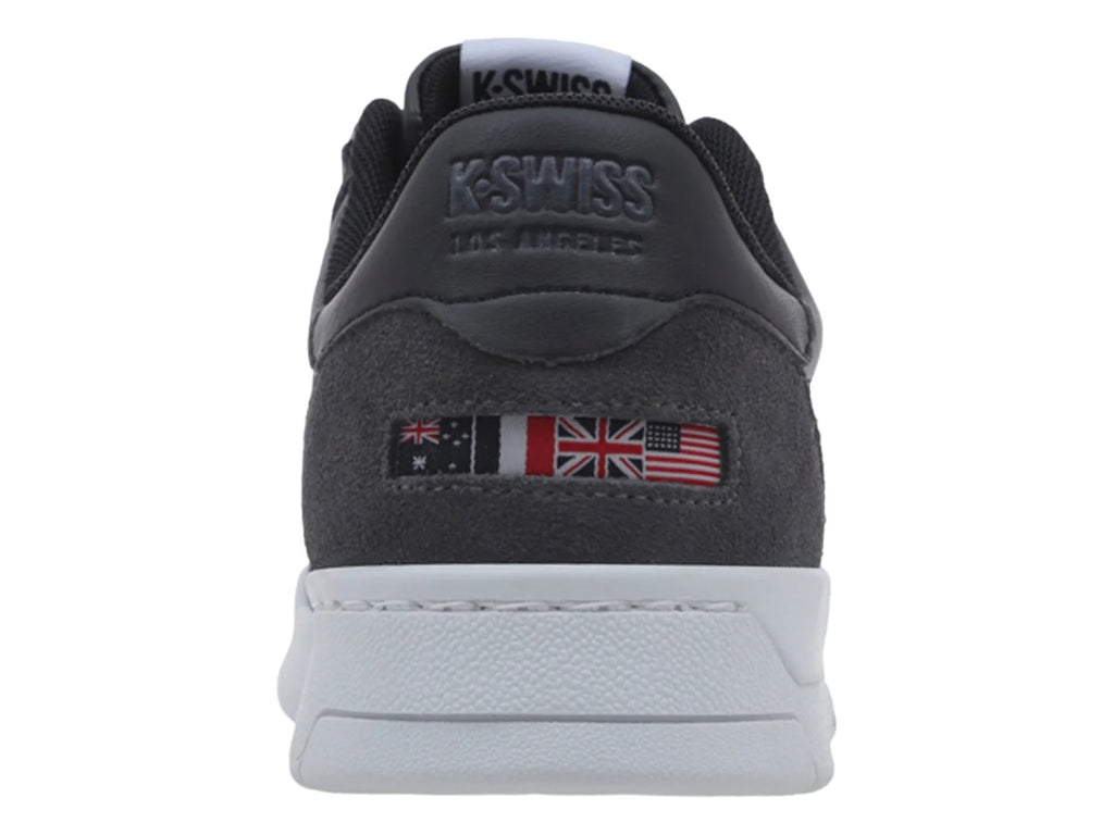 Tenis K Swiss Lawn Court Negro y Gris para Hombre